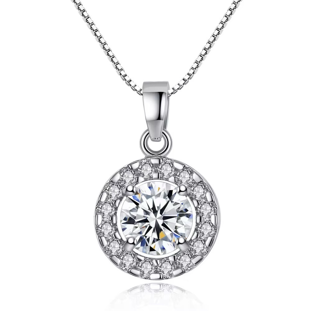Dainty 2cttw moissanite necklace - Picture 2 of 11